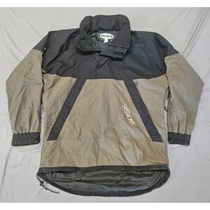 Sessions Anorak Jacket Mens Large Olive Black Vintage 90s Made in USA